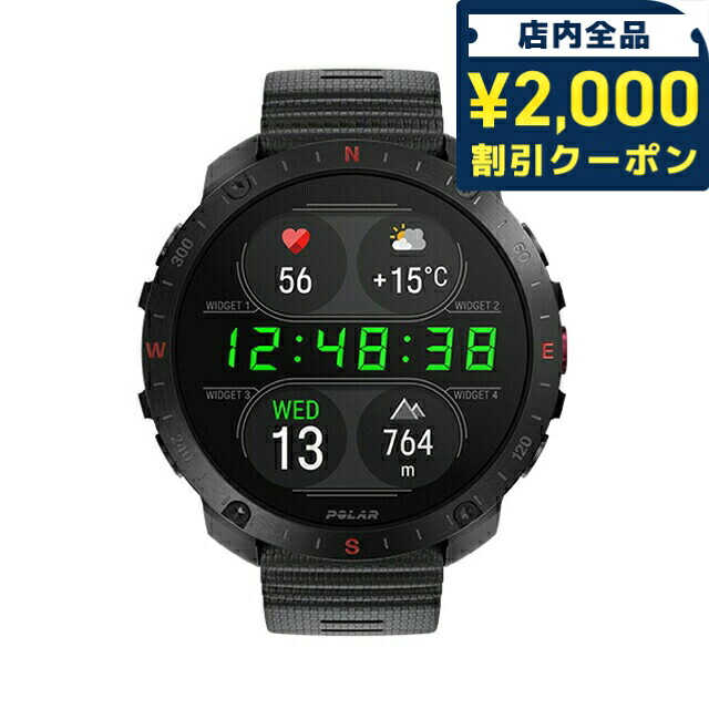 ＼2000円OFF+さらに9倍／ 【ポーチ付】ポラール Grit X2 Pro ナイトブラック 充電式クオーツ スマートウォッチ ブランド メンズ レディース Bluetooth POLAR 900110283 デジタル ブラック グリット エックスツー プロ プレゼント 実用的