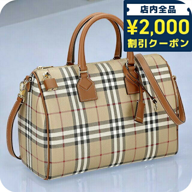 \2000円OFF+さらに9倍/ バ-バリ- ハンドバッグ レディース ブランド BURBERRY チェック 8071355 ベージュ