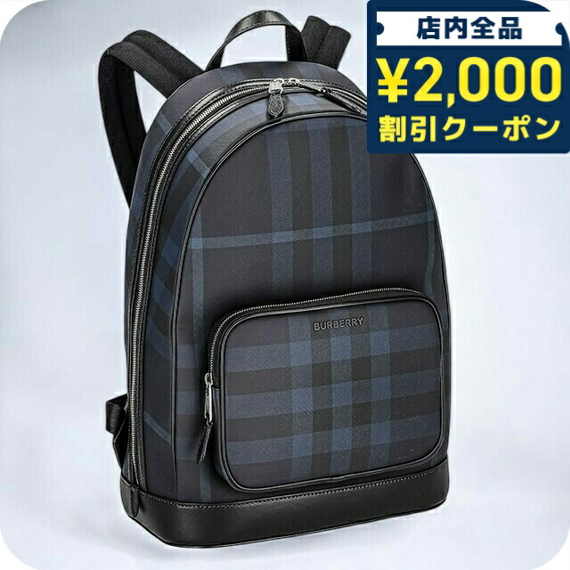 ＼2000円OFF+さらに9倍／ バ－バリ－ リュック メンズ レディース ブランド BURBERRY チェック 8073269 ブラック