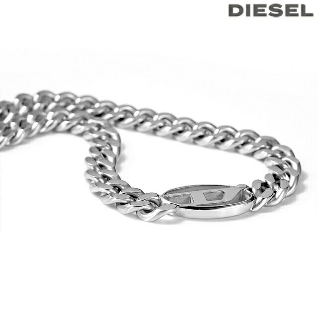 diesel ステンレススチール 二重リングネックレス DIESEL ディーゼル ネックレス ペンダント ダブルリングトップ