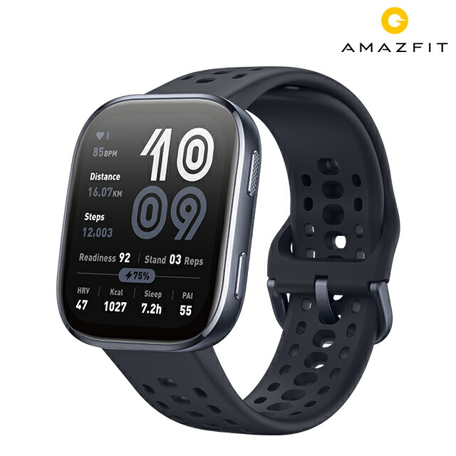 ＼店内2000円OFF+さらに9倍／ アマズフィット Bip6 充電式クォーツ スマートウォッチ ブランド メンズ レディース Bluetooth Amazfit SP170074-C01 デジタル ブラック 黒