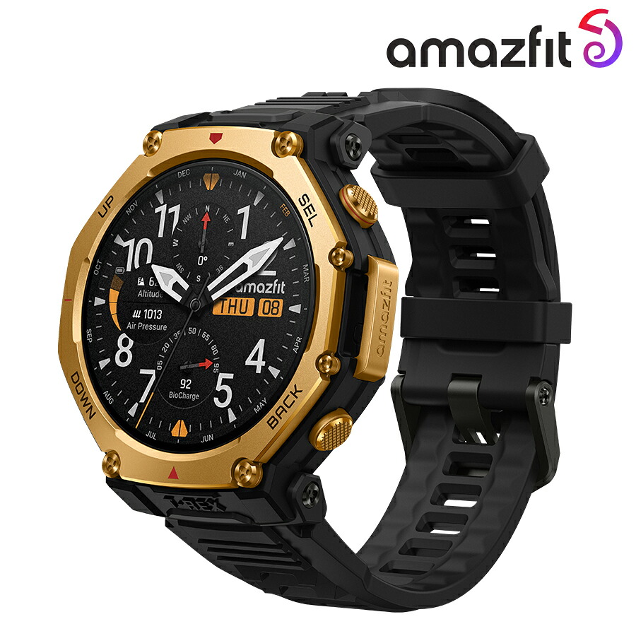 アマズフィット T-Rex 3 Pro 充電式クォーツ スマートウォッチ ブランド メンズ レディース チタン Bluetooth 健康 Amazfit SP170078-C238 デジタル ブラック 黒 38,935円