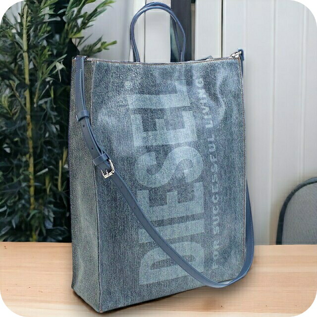 楽天市場】DIESEL ディーゼル トートバッグフロントブラックロゴ