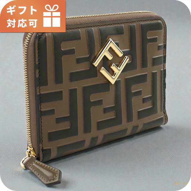 フェンディ ラウンドファスナー コンパクト 財布 レディース ブランド FENDI 8M0508 ブラウン ウォレット 高級 おしゃれ プレゼント 実用的｜腕時計のななぷれ select shop