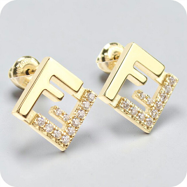 \2000円OFF+さらに9倍/ フェンディ ピアス レディース ブランド FENDI 8AL294 ゴールド アクセサリー ジュエリー ブランド 高級 おしゃれ プレゼント 女性 実用的 かわいい|腕時計のななぷれ select shop