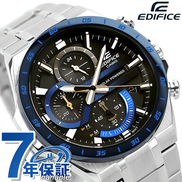 \2000円OFF+さらに9倍/ EDIFICE エディフィス ソーラー EQS-920DB-2A 海外モデル メンズ 腕時計 カシオ casio アナログ ブラック 黒 ブランド おしゃれ 防水 文字盤 大きい プレゼント 男性 実用的|腕時計のななぷれ select shop