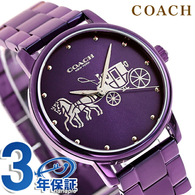 COACH アナログ時計 ストーン装飾付き 楽天市場】コーチ クォーツ 電池式 腕時計 レディース COACH