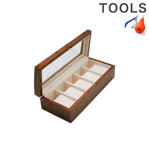 ☆KKMM☆品　2本セット 楽天市場】腕時計ケース 腕時計 5本収納 ブラウン 木製 コレクション