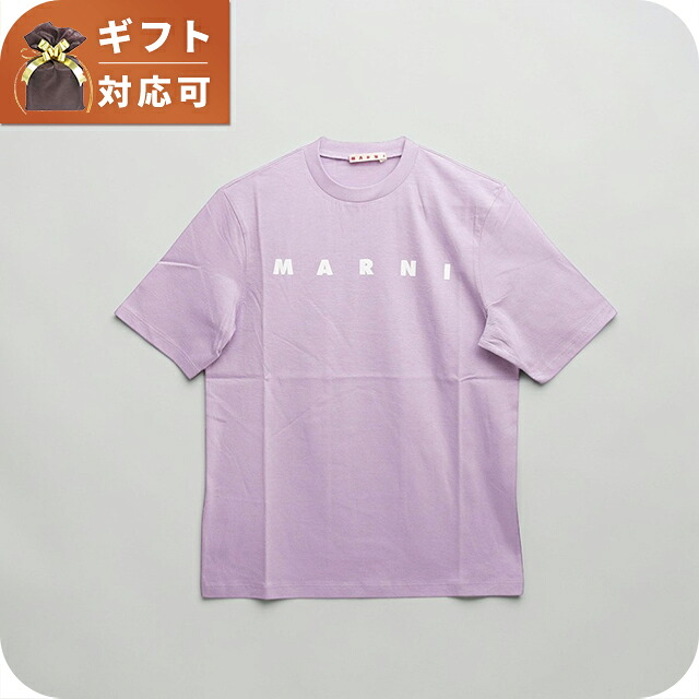 ＼店内2000円OFF+さらに9倍／ マルニ MARNI Tシャツ ロゴ コットン クルーネックT マルニキッズ MT290F-M01601-M00RF-0M612-14Y レディース パープル Tシャツ ブランド