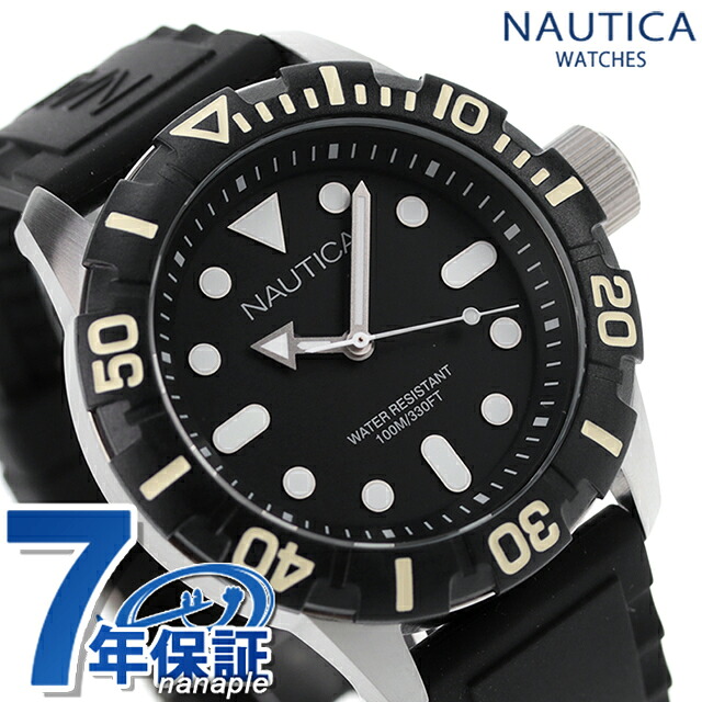 ノーティカ NSR100 ジェリー 44mm クオーツ A09600G 腕時計 メンズ ブラック NAUTICA|腕時計のななぷれ select shop