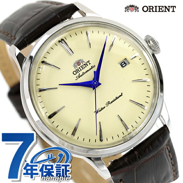 オリエント Classic Orient Bambino 自動巻き 腕時計 ブランド メンズ ORIENT CLASSIC RN-AC0033Y アナログ アイボリー ダークブラウン 白 おしゃれ 防水 プレゼント 男性 実用的｜腕時計のななぷれ select shop