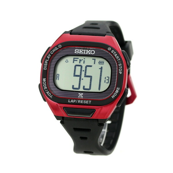 【楽天市場】セイコー ランニングウォッチ メンズ 腕時計 ソーラー デジタル SBEF047 SEIKO プロスペックス レッド×ブラック：腕