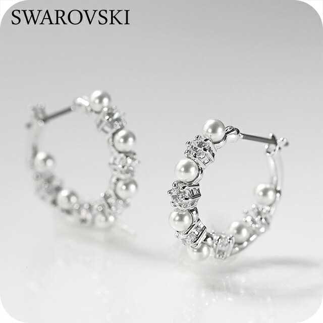 スワロフスキー ピアス レディース SWAROVSKI Matrix フープ 両耳用 5709256 シルバー アクセサリー ジュエリー ブランド 高級 おしゃれ プレゼント 女性 実用的 かわいい｜腕時計のななぷれ select shop