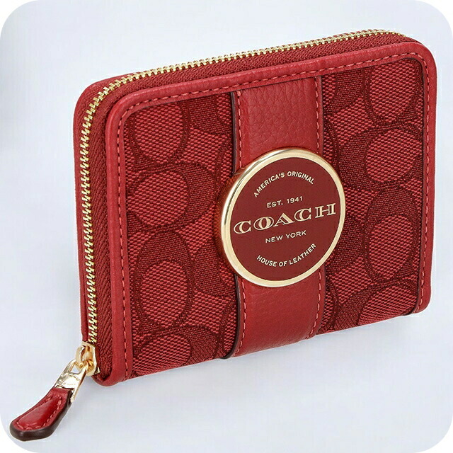 COACH コーチ　二つ折り財布　トゥルー レッド　赤色　折り財布 二つ折り財布 コーチアウトレット (Coach/折りたたみ財布) 6390【BUYMA】