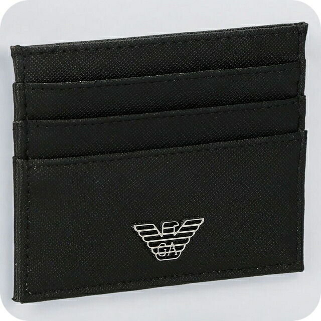 エンポリオ アルマーニ カードケース コンパクト メンズ EMPORIO ARMANI Y4R173Y138E 81072 ブラック 定期入れ ブランド 高級 おしゃれ プレゼント 実用的｜腕時計のななぷれ select shop