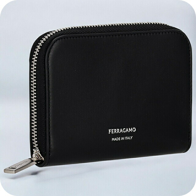 フェラガモ カードケース メンズ ブランド Ferragamo 661336CALF NER 770 114 ブラック