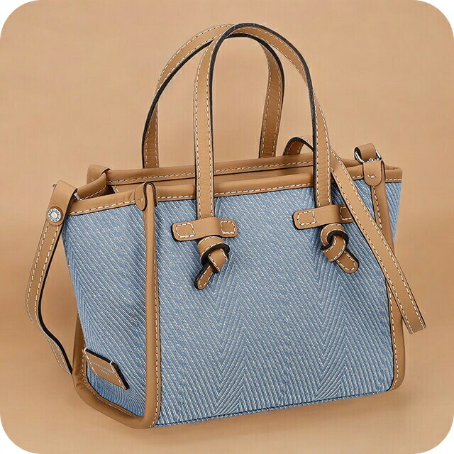 ＼店内2000円OFF+さらに9倍／ ジャンニキアリーニ ハンドバッグ レディース ブランド GIANNI CHIARINI BS 8065 WNDCHEV ブルー/ブラウン