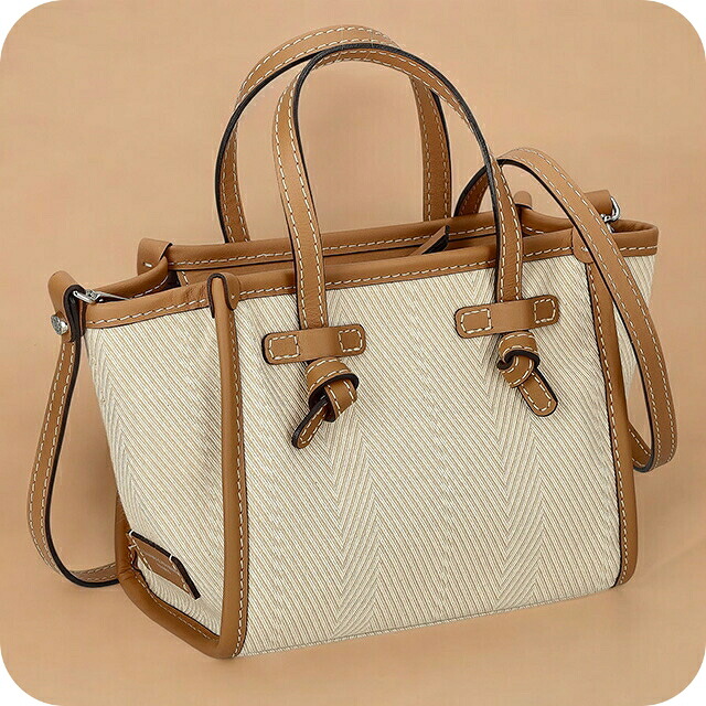 ＼店内2000円OFF+さらに9倍／ ジャンニキアリーニ ハンドバッグ レディース ブランド GIANNI CHIARINI BS 8065 WNDCHEV ベージュ/ブラウン
