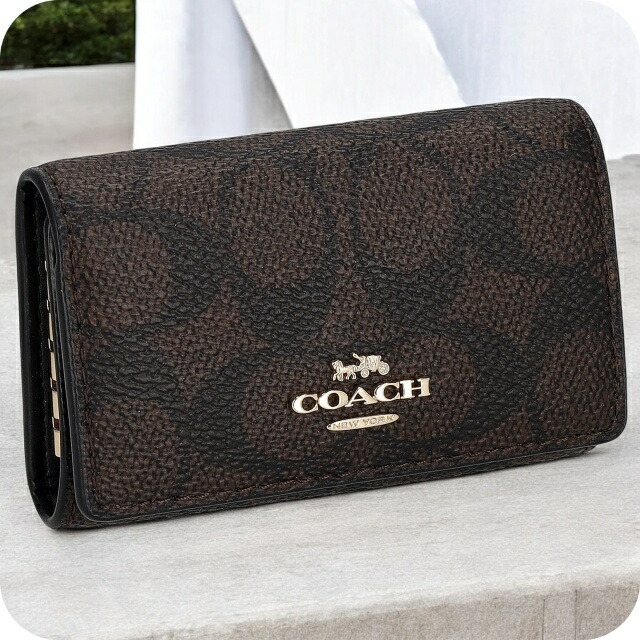 ＼店内2000円OFF+さらに9倍／ コーチ キーケース レディース ブランド COACH CZ274 IMXAQ ダークブラウン 高級 おしゃれ プレゼント 実用的 9,142円