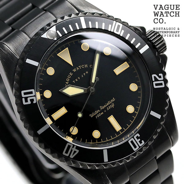VAGUE WATCH CO. アナログ時計 ブラック 楽天市場】ヴァーグウォッチ ブラック サブ 40mm メンズ 腕時計