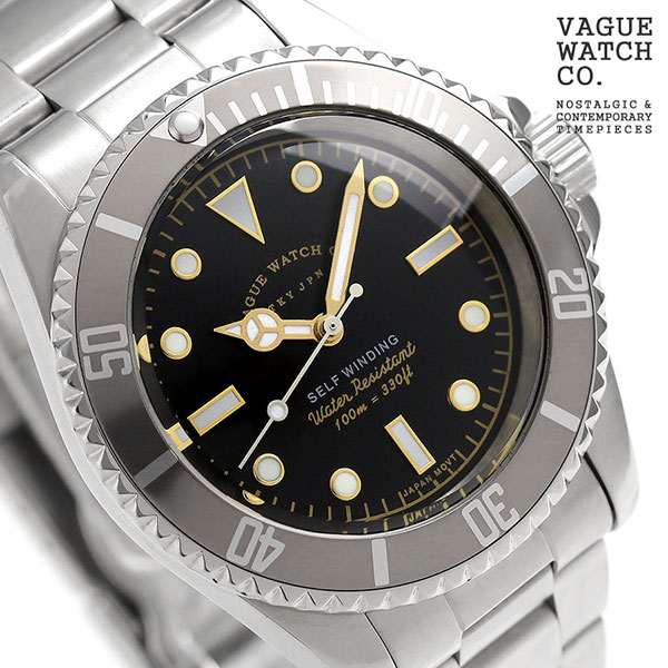 ヴァーグウォッチ グレー フェイド 40mm 自動巻き 腕時計 ブランド GF-L-001 VAGUE WATCH Co. 時計 プレゼント ギフト