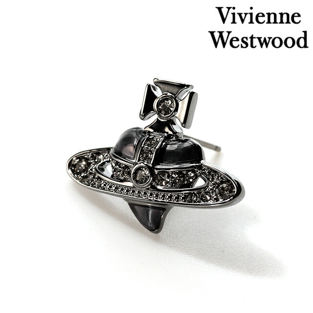 ＼店内2000円OFF+さらに9倍／ ヴィヴィアン ウエストウッド ピアス メンズ レディース ブランド Vivienne Westwood ディアマンテハート 真鍮 スタッド 片耳用 6201033R-02S322 ガンメタル アクセサリー ビビアン