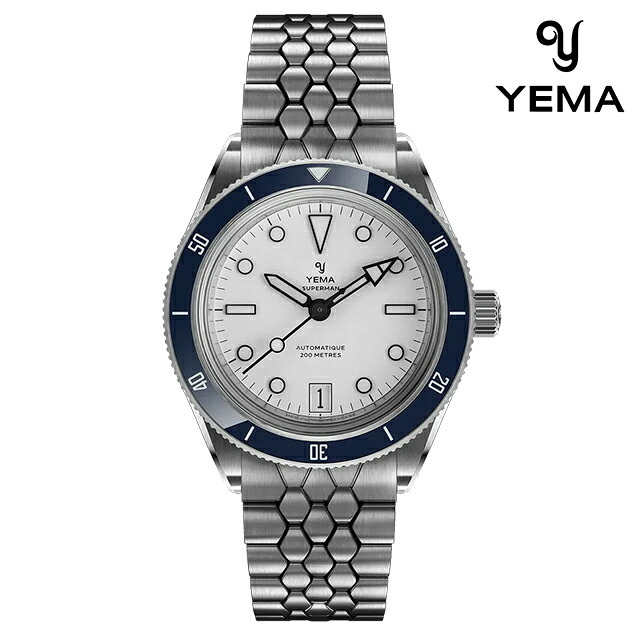 イエマ スーパーマン Dato CMM.10 自動巻き 腕時計 ブランド メンズ YEMA 12.25.11.57.SN.M2 アナログ ホワイト 白 フランス製 おしゃれ 防水 プレゼント 男性 実用的