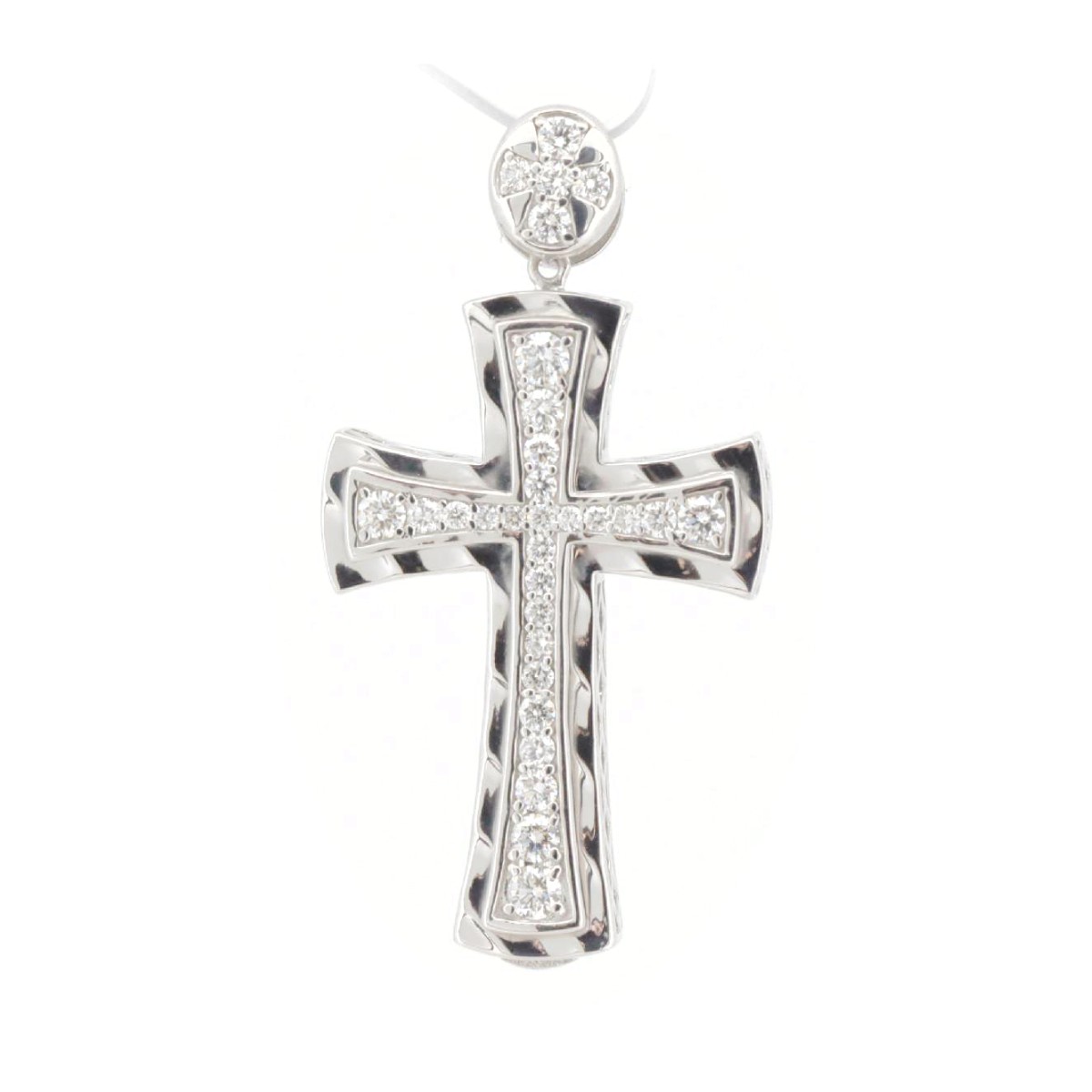 【中古】 ゆきざき YOBIKO クロスペンダント 0.75ct k18wg 【コンビニ受取対応商品】 ジュエリー|質 サイトウ