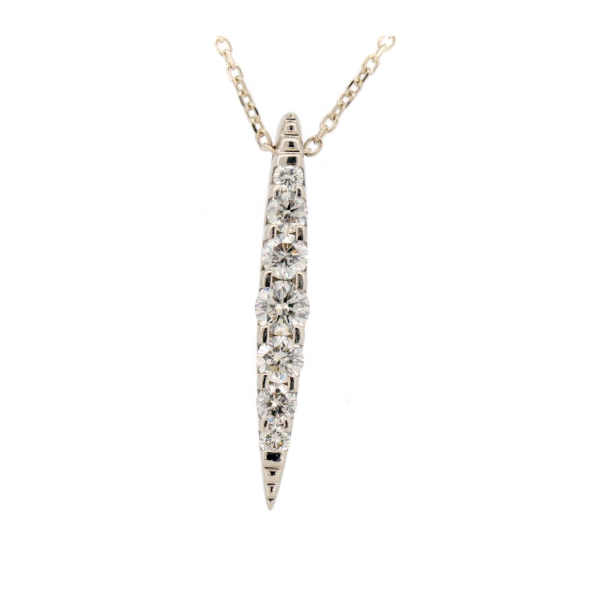 【中古】 カシケイ ネイキッド ダイヤモンド ネックレス 0.50ct K18BG(18金 ブラウンゴールド) 質屋出品 【コンビニ受取対応商品】 ジュエリー