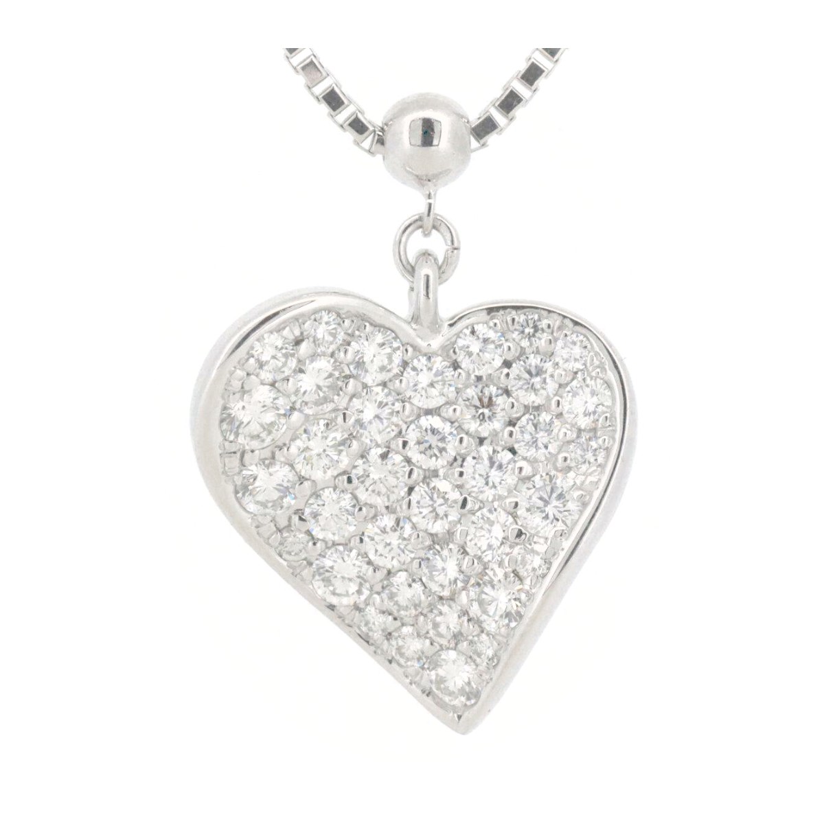 【中古】 ローズ ヴィフ ダイヤモンド ネックレス0.63ct K18WG(18金 ホワイトゴールド) 質屋出品 【コンビニ受取対応商品】 ジュエリー