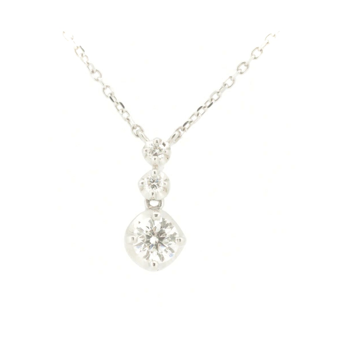 【中古】 ヴァンドーム青山 ダイヤモンド ネックレス 0.199ct 0.03ct Pt950(プラチナ)/Pt850(プラチナ) 【コンビニ受取対応商品】 ジュエリー|質 サイトウ