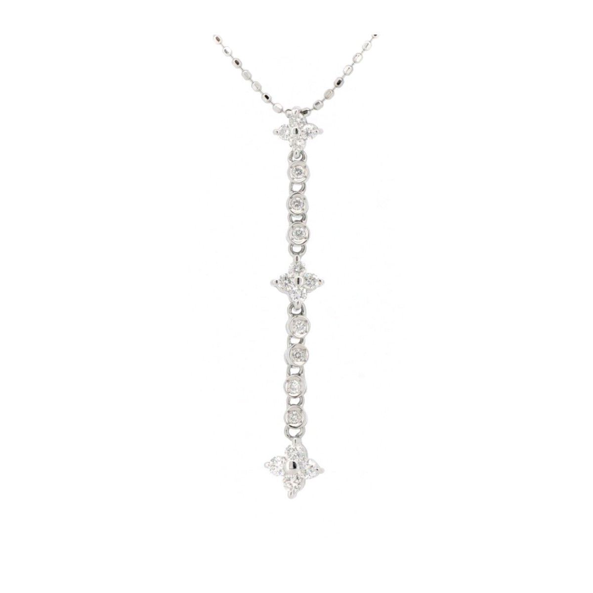 【中古】 ヴァンドーム青山 ダイヤモンド ネックレス 0.22ct K18WG(18金 ホワイトゴールド) 質屋出品 【コンビニ受取対応商品】 ジュエリー