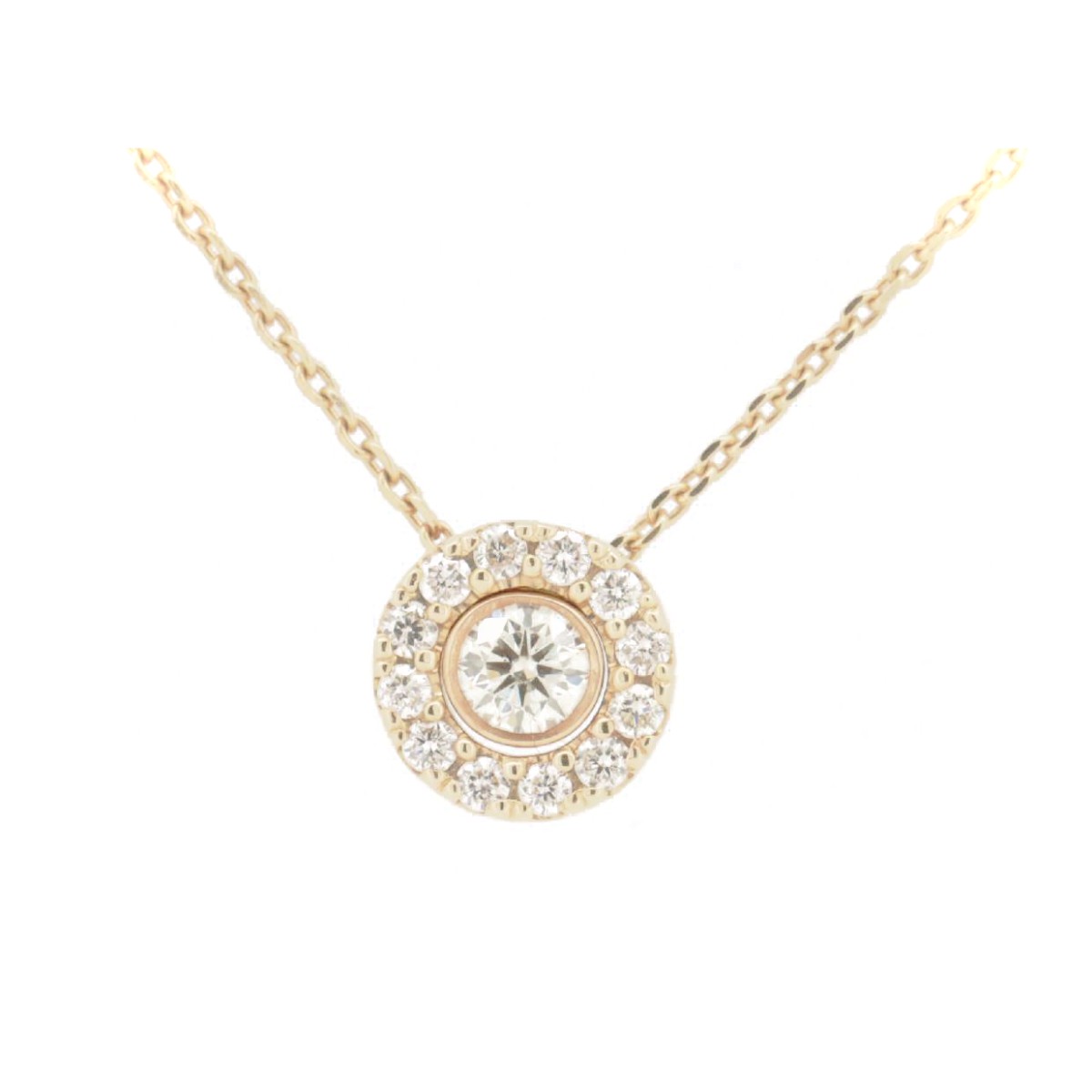 【中古】 ヴェレッタオッターヴァ ダイヤモンド ネックレス 0.22ct K18YG(18金 イエローゴールド) 【コンビニ受取対応商品】 ジュエリー|質 サイトウ