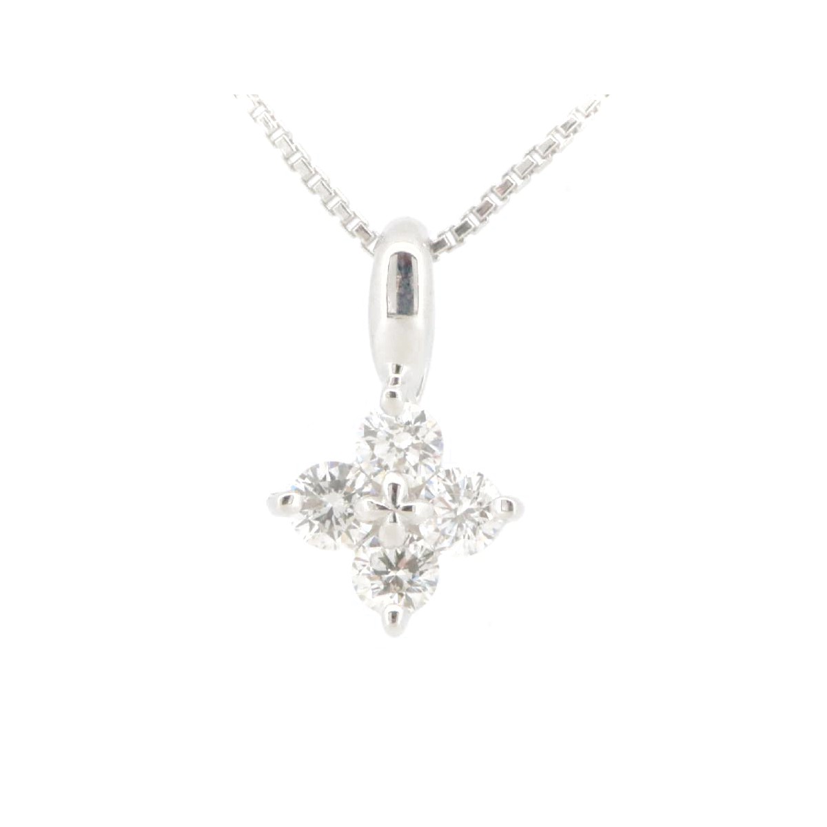 【中古】 田崎真珠 ダイヤネックレス 0.24ct k18WG 【コンビニ受取対応商品】 ジュエリー|質 サイトウ