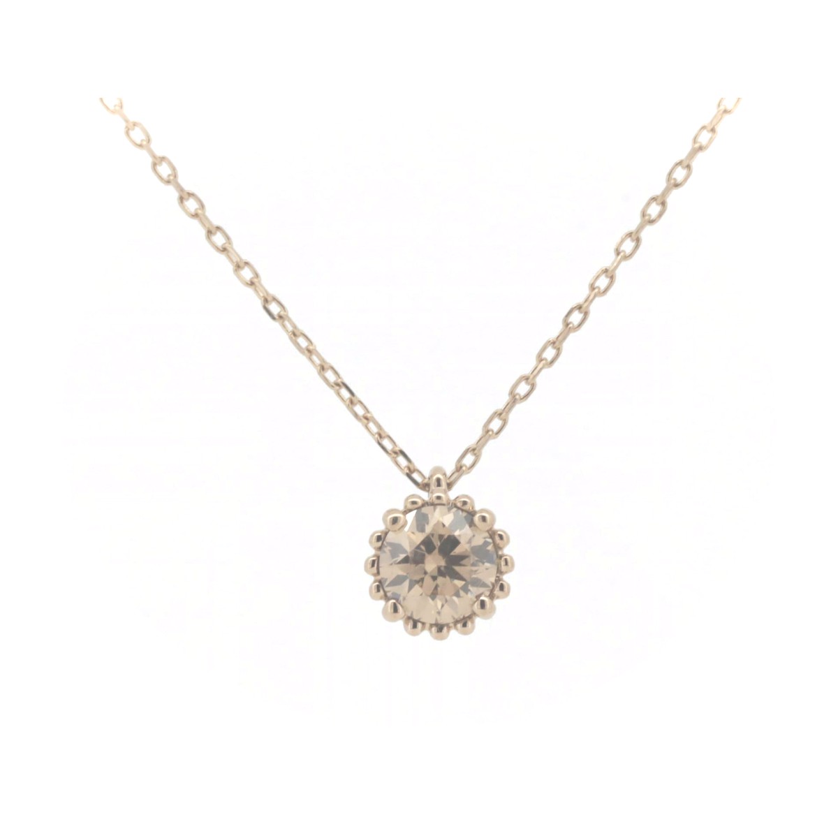 【中古】 カシケイ ミル ダイヤモンド ネックレス 0.30ct K18BG(18金 ブラウンゴールド) 質屋出品 【コンビニ受取対応商品】 ジュエリー