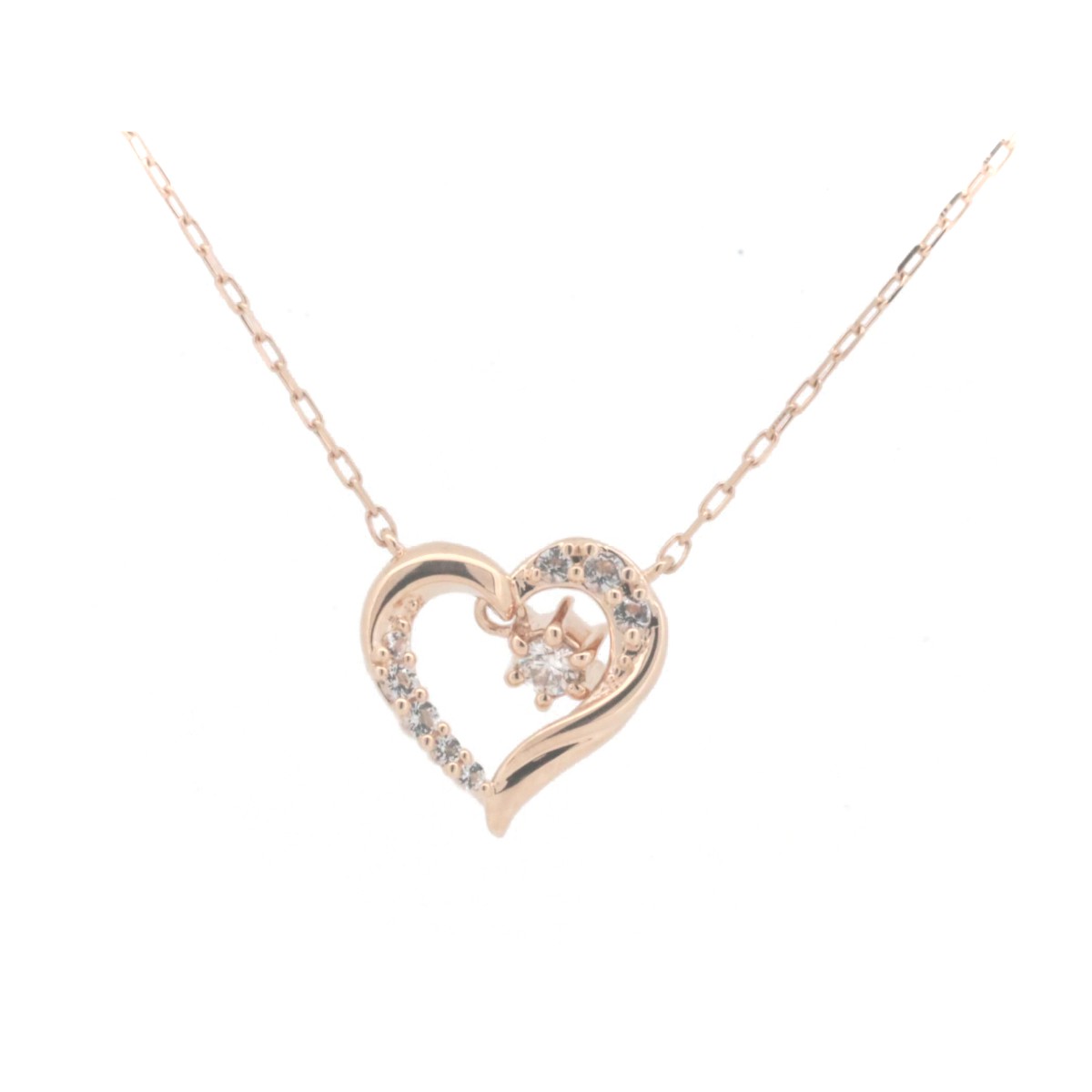 【中古】 ヨンドシー ダイヤモンド 半透明石 ネックレス 2019年クリスマス K10PG(10金 ピンクゴールド) 質屋出品 【コンビニ受取対応商品】 ジュエリー|質 サイトウ
