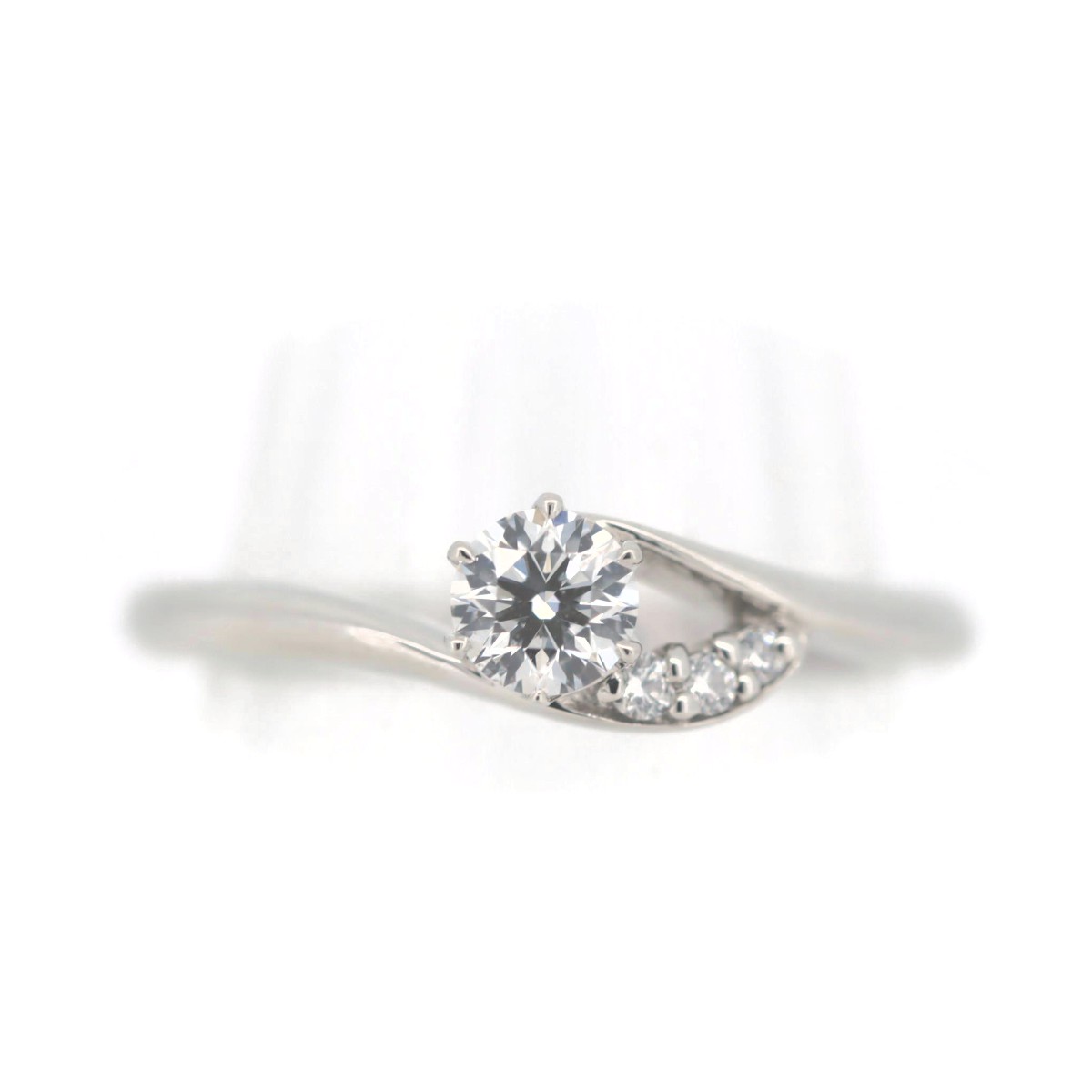 【中古】 ラザールダイヤモンド ダイヤモンド リング 指輪 0.25CT E SI1 0.02CT 9号 PT950 質屋出品 【コンビニ受取対応商品】 ジュエリー