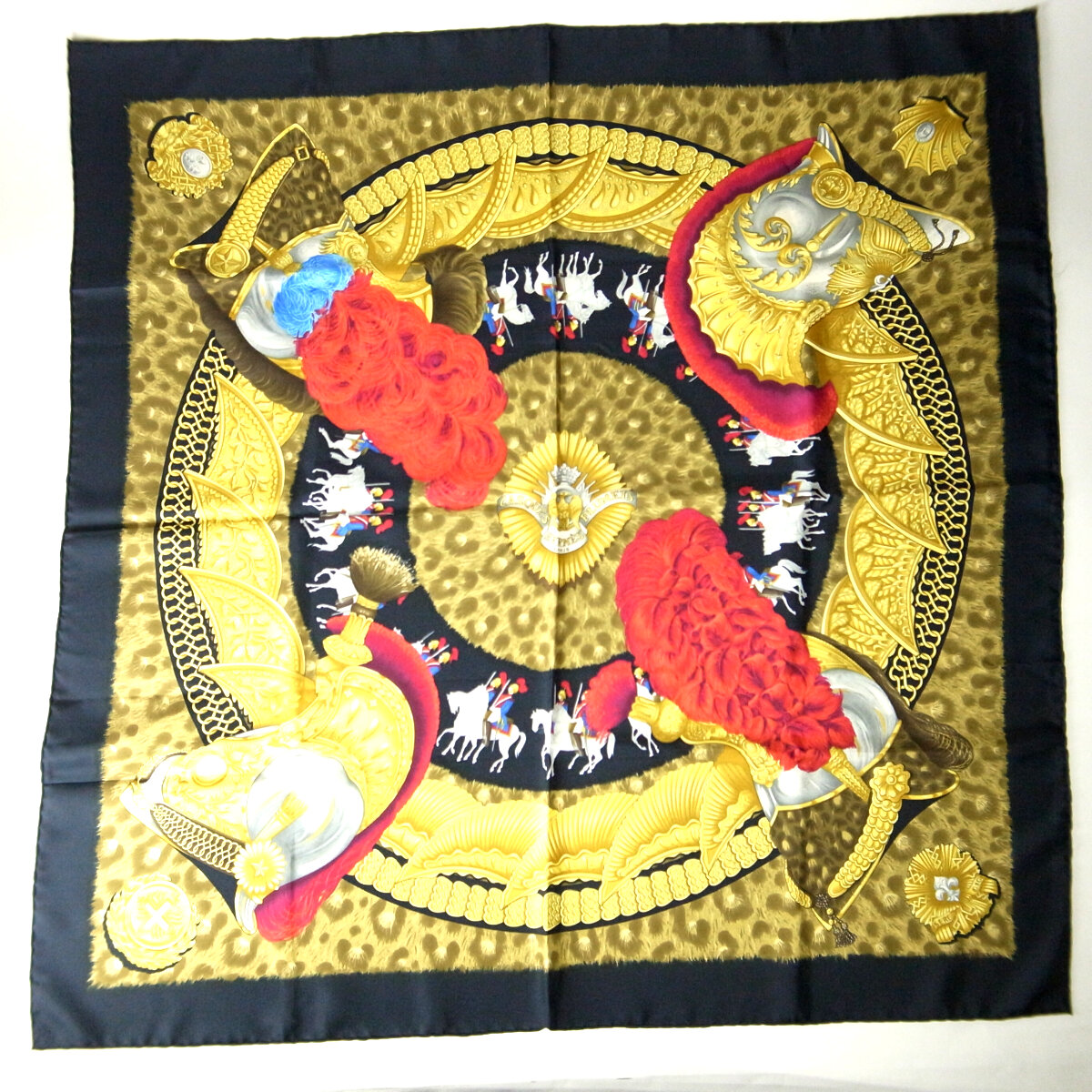 楽天市場】【エルメス】Hermes カレ90 シルクスカーフ PARURES DE