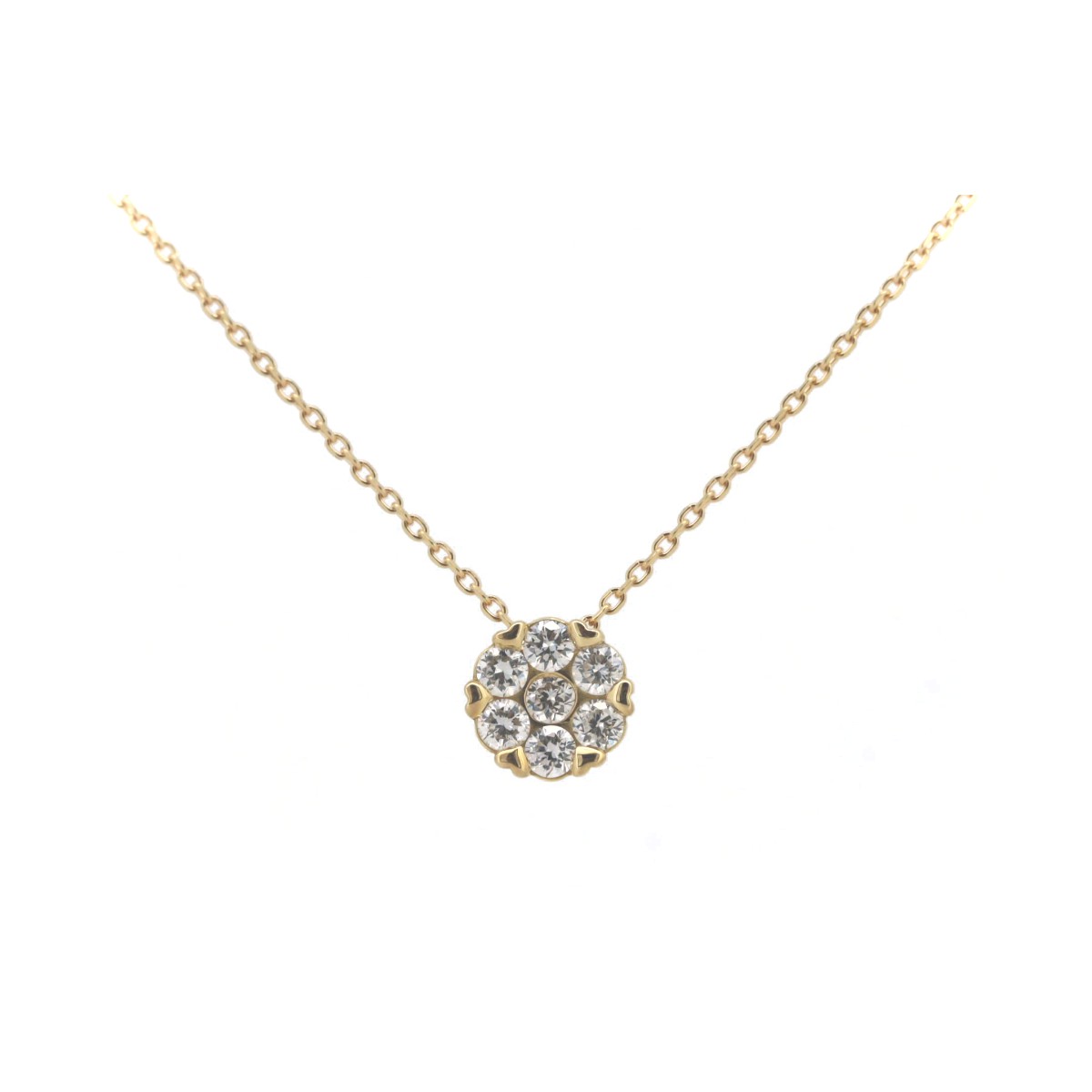 【中古】 ポンテヴェキオ ダイヤモンド ネックレス 0.30ct K18YG(18金 イエローゴールド) 質屋出品 【コンビニ受取対応商品】 ジュエリー 51,480円