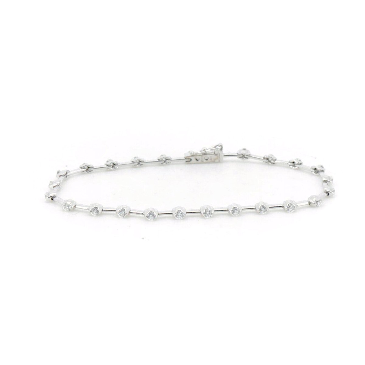 DE BEERS デビアス ライン テニスブレスレット K18WG 合計1.25ct