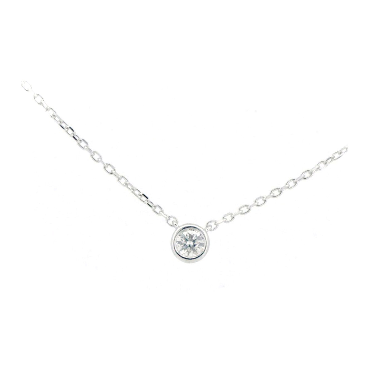 【中古】 ヴァンドーム青山 セルクル ダイヤモンド ネックレス 0.06ct AGBN641540DI K18WG(18金 ホワイトゴールド) 質屋出品 【コンビニ受取対応商品】 ジュエリー