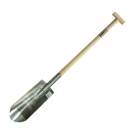 矢羽根本家 本鋼円匙 細丸(黒) 全長1080mm