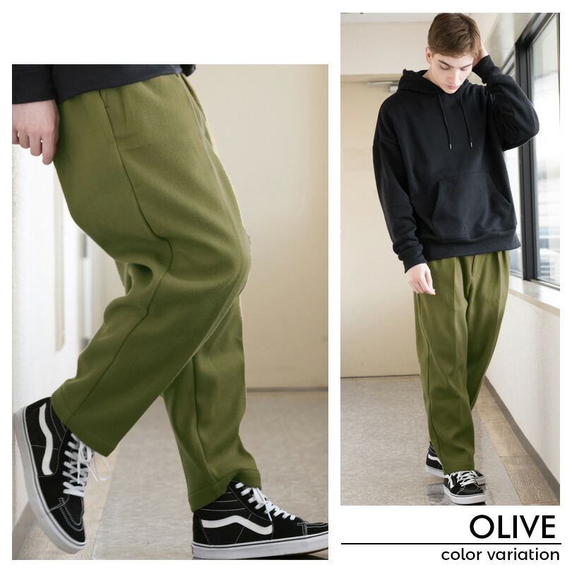 楽天市場 テーパードパンツ メンズ スラックス全5色 新作 サルエルウーリーテック ワイド テーパードパンツ ブラック ブラウン 太め ゆるめ チノパンパンツ グレー セットアップ 可能 ８ Eight エイト ８ 8 Eight