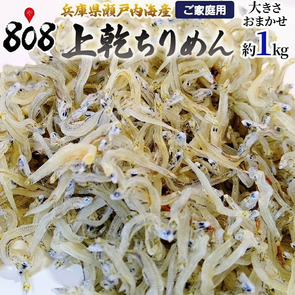 上乾ちりめん 家庭用 大きさおまかせ 約1kg 北海道沖縄別途送料加算 往復送料無料