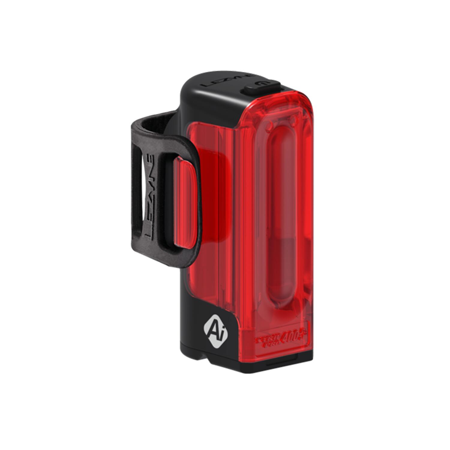 【送料無料】LEZYNE STRIP PRO Ai ALERT 400+ REAR BLACK (レザイン ストリップ プロ ai アラート リア) ライト