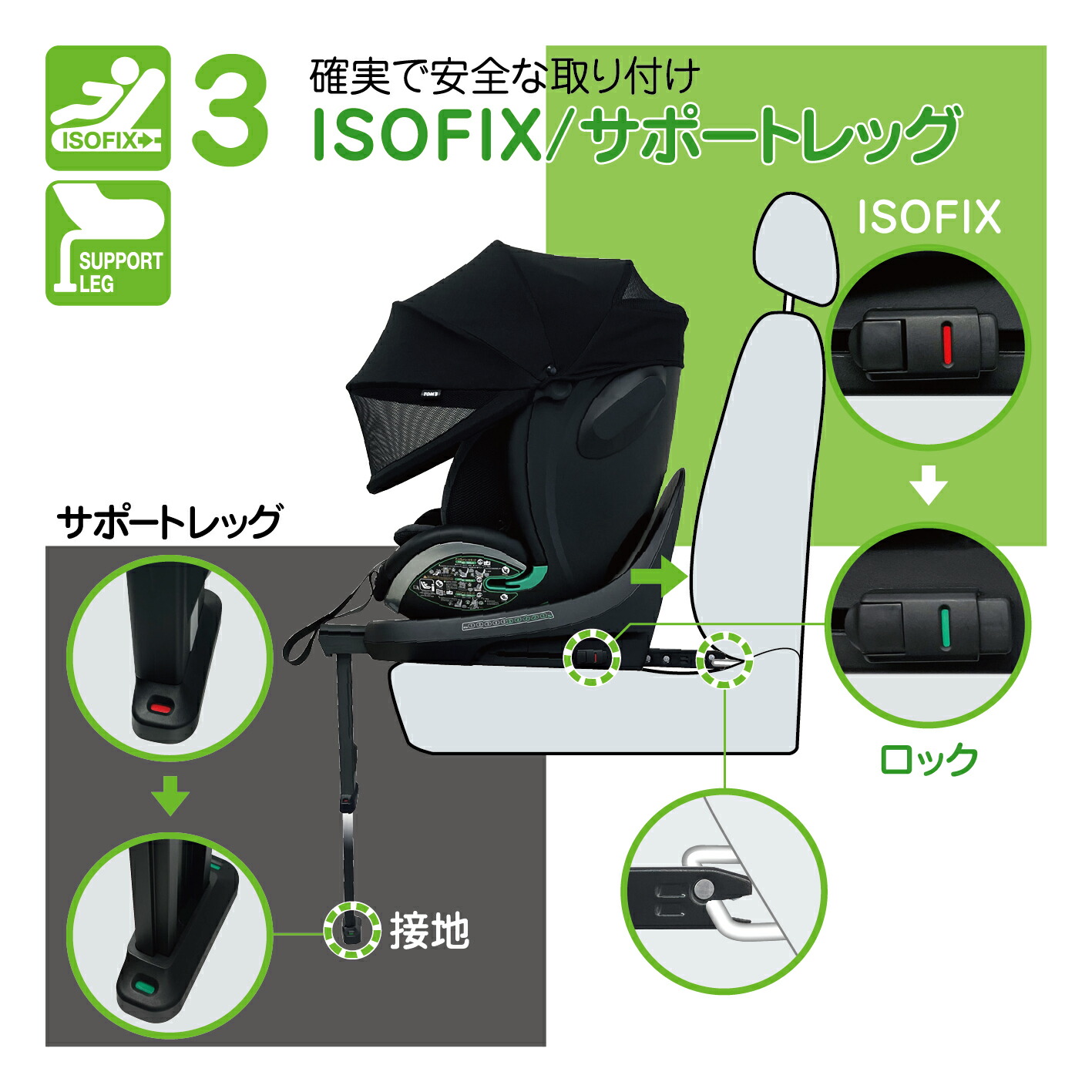 TOM'S ⭐️【美品】ターンロング R129 ISOFIX チャイルドシート Amazon | TOM'S ターンロング R129 リクライニング ISOFIX 40〜150cm