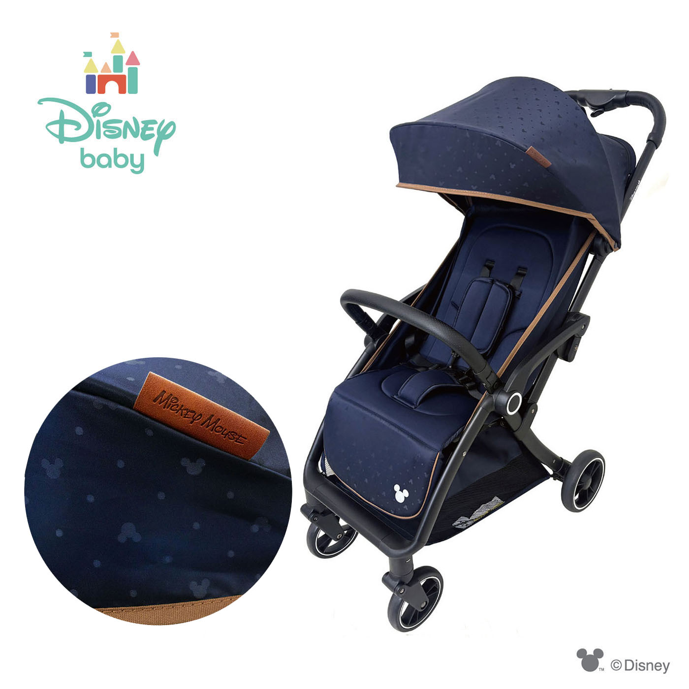 ディズニー 自動でたためるベビーカー/Mickey Mouseステップ ミッキーマウス 22kg以下 新生児｜81ショップ