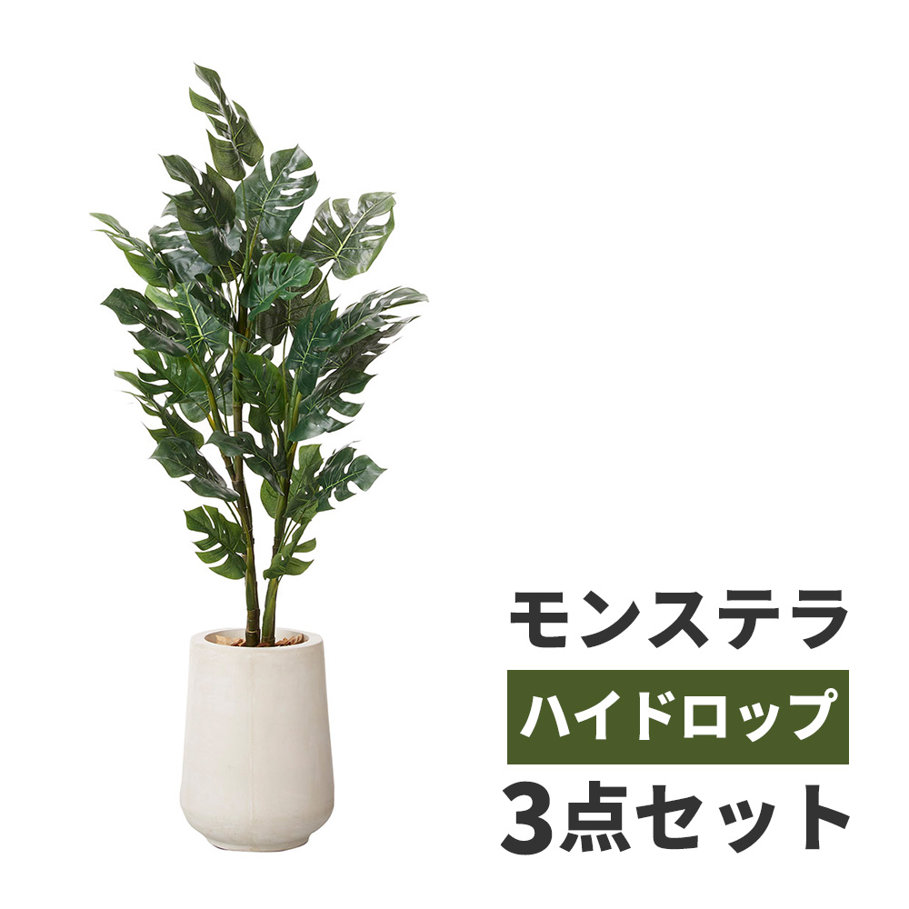 楽天市場 送料無料 人工観葉植物 モンステラ 樹セット 鉢カバー 付き 造花 インテリア 高品質 リアル アーティフィシャルフラワー リビング 玄関 オフィス 医院 サロン ホテル 飲食店 枯れない 腐らない 衛生的 フェイクグリーン お祝い テレワーク 癒し はなどき