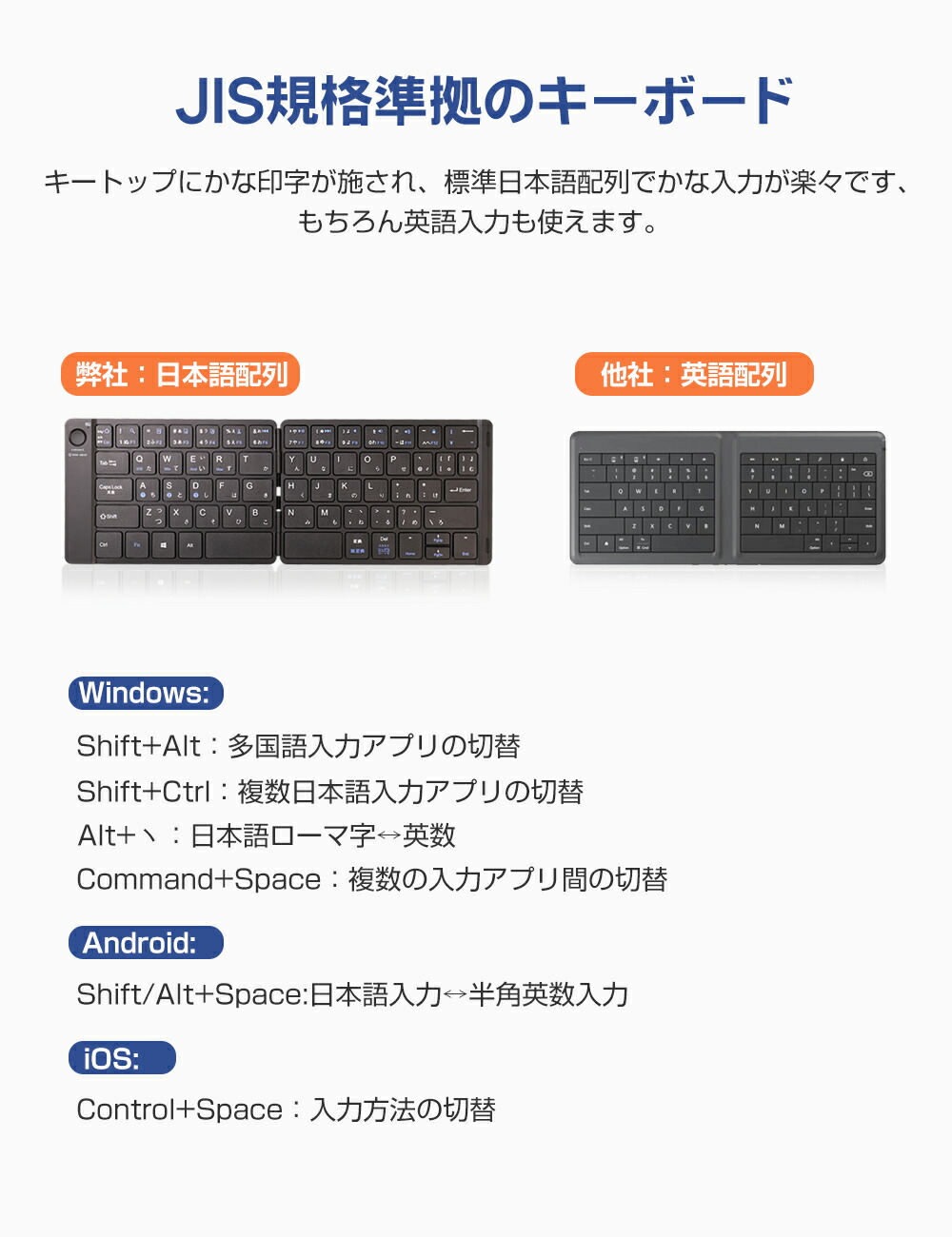 Ipad Bluetooth 小型 日本語配列 ブルートゥース 静音 キーボード Usb充電 折りたたみ 第9世代 軽量 第8世代 スマホスタンド付き