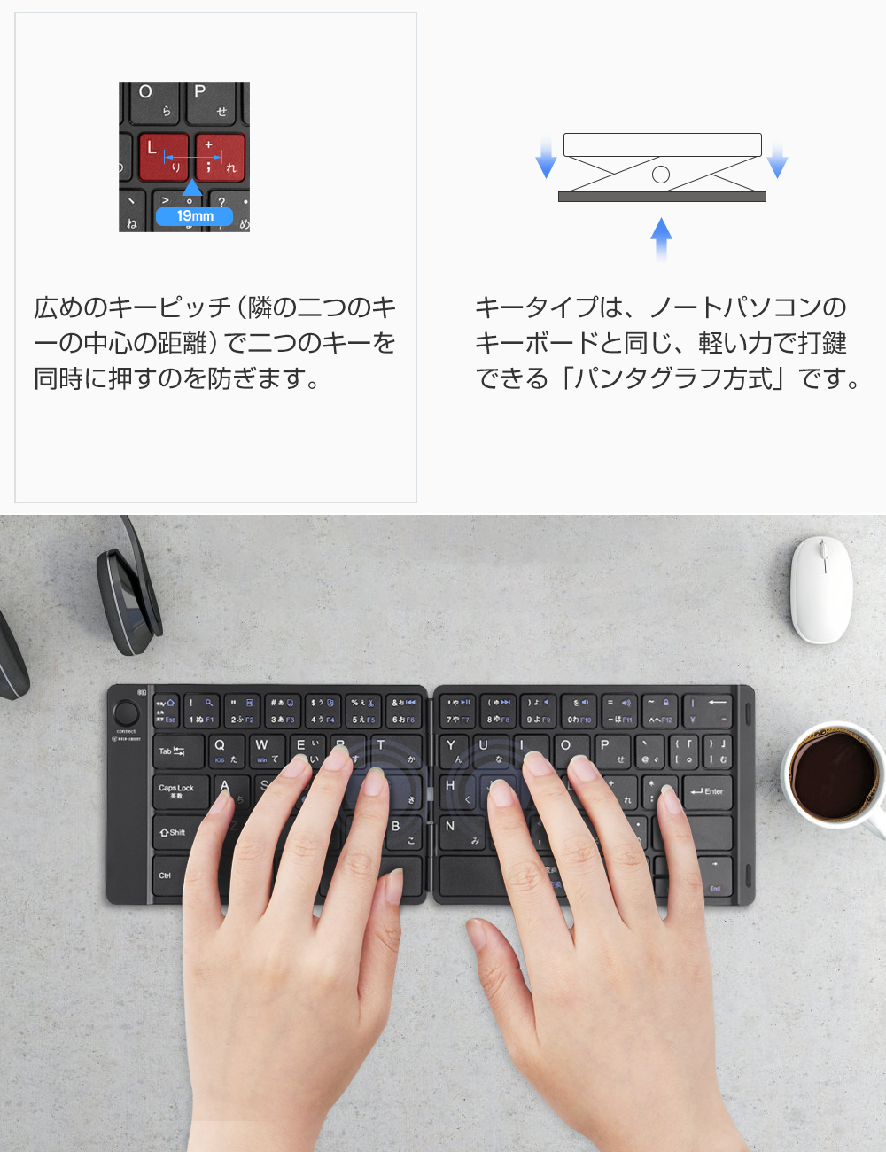 市場 iPad 第8世代 小型 折りたたみ キーボード 日本語 ブルートゥース 第9世代 usb充電 英語配列 軽量 スマホスタンド付き  bluetooth 静音